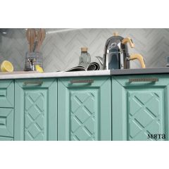 АГАВА Кухонный гарнитур (модульный) акация белая/мята в Кургане - kurgan.mebel24.online | фото 2