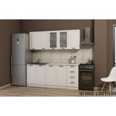 АГАВА Кухонный гарнитур (модульный) Лиственница светлая в Кургане - kurgan.mebel24.online | фото