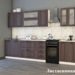 АГАВА Кухонный гарнитур (модульный) Лиственница темная в Кургане - kurgan.mebel24.online | фото