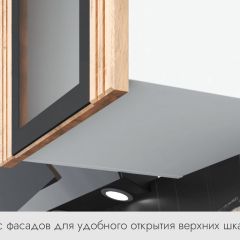 БЬЯНКА Кухонный гарнитур 1,6 белый/лиственница охотская/смоки софт в Кургане - kurgan.mebel24.online | фото 4