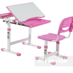 Комплект парта + стул трансформеры Cantare Pink в Кургане - kurgan.mebel24.online | фото