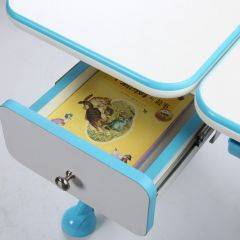 Парта-трансформер Amare II Blue с надстройкой и выдвижным ящиком в Кургане - kurgan.mebel24.online | фото 5