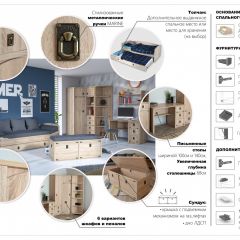 Детская Система Валенсия Шкаф 2-х дверный Дуб сонома в Кургане - kurgan.mebel24.online | фото 3