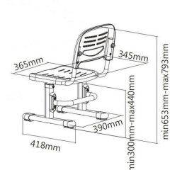 Детский стул SST3 Grey в Кургане - kurgan.mebel24.online | фото 4