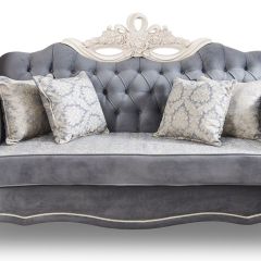 Диван Афина с раскладным механизмом (серый глянец) в Кургане - kurgan.mebel24.online | фото 2