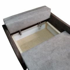 Диван темный Канзас 1.20 с аркой (Канасик) в Кургане - kurgan.mebel24.online | фото 3