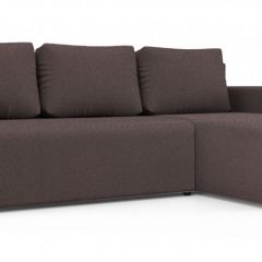 Диван угловой Алиса 3 Bahama PLUM - Teos Dark Brown в Кургане - kurgan.mebel24.online | фото