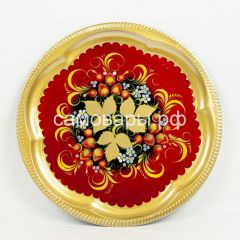 Электрический самовар "Рюмка" 3 литра в наборе №1 с росписью "Хохлома на красном" в Кургане - kurgan.mebel24.online | фото 3