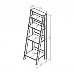 Этажерка лофт (белый) в Кургане - kurgan.mebel24.online | фото 3