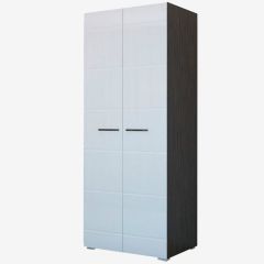 Фиеста №3 Шкаф с полками (Венге/Белый глянец) в Кургане - kurgan.mebel24.online | фото