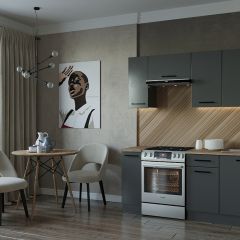 Кухонный гарнитур Антрацит 1800 (Стол. 26мм) в Кургане - kurgan.mebel24.online | фото