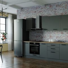 Кухонный гарнитур Антрацит 2800 (Стол. 26мм) в Кургане - kurgan.mebel24.online | фото