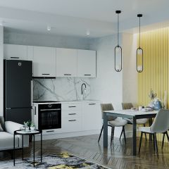 Кухонный гарнитур Жемчуг 2550 (Стол. 26мм) в Кургане - kurgan.mebel24.online | фото