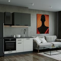 Кухонный гарнитур Лофт 1600 (Стол. 26мм) в Кургане - kurgan.mebel24.online | фото