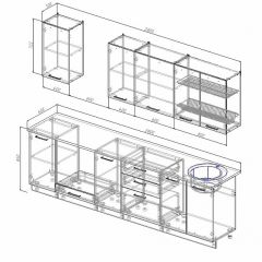 Кухонный гарнитур Лофт 2800 (Стол. 26мм) в Кургане - kurgan.mebel24.online | фото 2