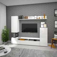 Гостиная Альфа (Белый/Белый глянец) в Кургане - kurgan.mebel24.online | фото