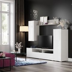 Гостиная Аннели (Белый/Белый глянцевый) в Кургане - kurgan.mebel24.online | фото
