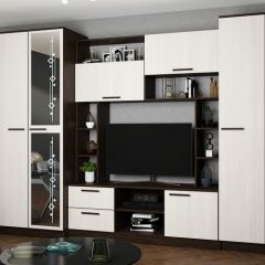 АВРОРА Гостиная (Венге/Анкор светлый) в Кургане - kurgan.mebel24.online | фото 2
