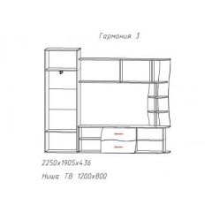 Гостиная ГАРМОНИЯ-3 (ЦРК.ГРМ.03) в Кургане - kurgan.mebel24.online | фото 2