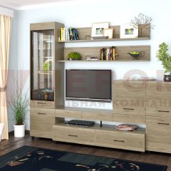 Гостиная Камелия Композиция 5 (Гикори Джексон светлый) в Кургане - kurgan.mebel24.online | фото