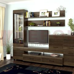 Гостиная Камелия Композиция 5 (Гикори Джексон темный) в Кургане - kurgan.mebel24.online | фото