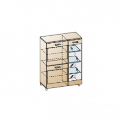 Гостиная Камелия Композиция 6 (Гикори Джексон темный) в Кургане - kurgan.mebel24.online | фото 7