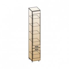 Гостиная Камелия Композиция 7 (Гикори Джексон светлый) в Кургане - kurgan.mebel24.online | фото 2