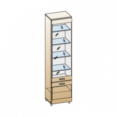 Гостиная Камелия Композиция 7 (Гикори Джексон светлый) в Кургане - kurgan.mebel24.online | фото 3