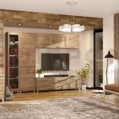 Гостиная Мелисса Композиция 10 (Гикори Джексон светлый) в Кургане - kurgan.mebel24.online | фото