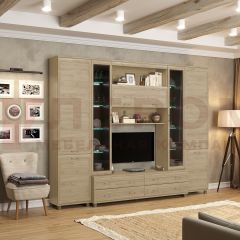 Гостиная Мелисса Композиция 9 (Гикори Джексон светлый) в Кургане - kurgan.mebel24.online | фото 4