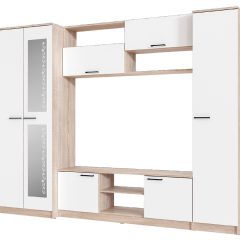 Гостиная МГС 3 Исполнение 1 (Дуб сонома/Белый) в Кургане - kurgan.mebel24.online | фото 2