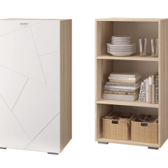 Гостиная Скайлайн (модульная) Дуб сонома/белый в Кургане - kurgan.mebel24.online | фото 8