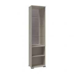 Гостиная София СП-4 Пенал с витриной МДФ Дуб крафт белый в Кургане - kurgan.mebel24.online | фото 2