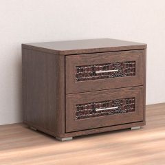 Кэт-4 Тумба 2 ящ (МДФ Венге/Экокожа Caiman коричневый) в Кургане - kurgan.mebel24.online | фото