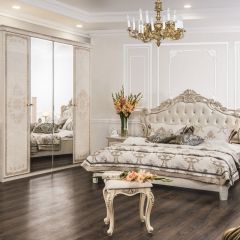 Комод 4 ящика с Зеркалом ППУ (крем) коллекция Патрисия в Кургане - kurgan.mebel24.online | фото 5