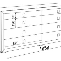 Комод большой Глэдис М27 (ЯШС/Белый) в Кургане - kurgan.mebel24.online | фото 2