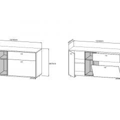 ЛАНС Комод К101 (дуб бунратти/белый) в Кургане - kurgan.mebel24.online | фото 2