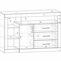 Комод Марокко (Ясень Шимо светлый) в Кургане - kurgan.mebel24.online | фото 2