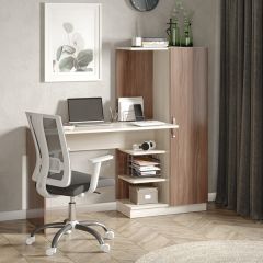 Стол компьютерный Софт (УНИ) Ясень темный/светлый в Кургане - kurgan.mebel24.online | фото