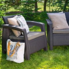 Комплект кресел Корфу Дуо (Corfu Duo set) графит в Кургане - kurgan.mebel24.online | фото 3