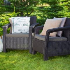 Комплект кресел Корфу Дуо (Corfu Duo set) графит в Кургане - kurgan.mebel24.online | фото 4