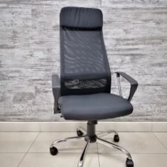 Кресло Barneo K-116 для персонала (черная ткань, черная сетка) в Кургане - kurgan.mebel24.online | фото