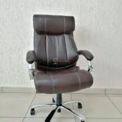 Кресло Barneo K-303 для руководителя (коричневая экокожа) в Кургане - kurgan.mebel24.online | фото