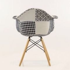 Кресло Barneo N-14 Patchwork черно-белый в Кургане - kurgan.mebel24.online | фото 4