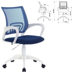Кресло BRABIX "Fly MG-396W" (белый/темно-синее) 532399 в Кургане - kurgan.mebel24.online | фото 2