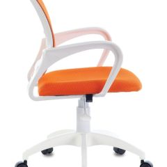 Кресло BRABIX "Fly MG-396W", пластик белый, сетка, оранжевое, 532401, MG-396W_532401 в Кургане - kurgan.mebel24.online | фото 3