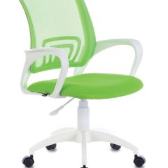 Кресло BRABIX "Fly MG-396W", пластик белый, сетка, салатовое, 532403 в Кургане - kurgan.mebel24.online | фото