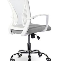 Кресло BRABIX "Wings MG-306" (пластик белый, хром, сетка, серое) 532012 в Кургане - kurgan.mebel24.online | фото 4
