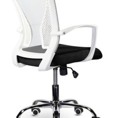 Кресло BRABIX "Wings MG-306" (пластик белый, хром, сетка, серое/черное) 532010 в Кургане - kurgan.mebel24.online | фото 4