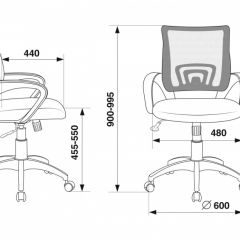 Кресло Бюрократ CH-695N/R/TW-11 красный TW-35N черный TW-11 в Кургане - kurgan.mebel24.online | фото 3